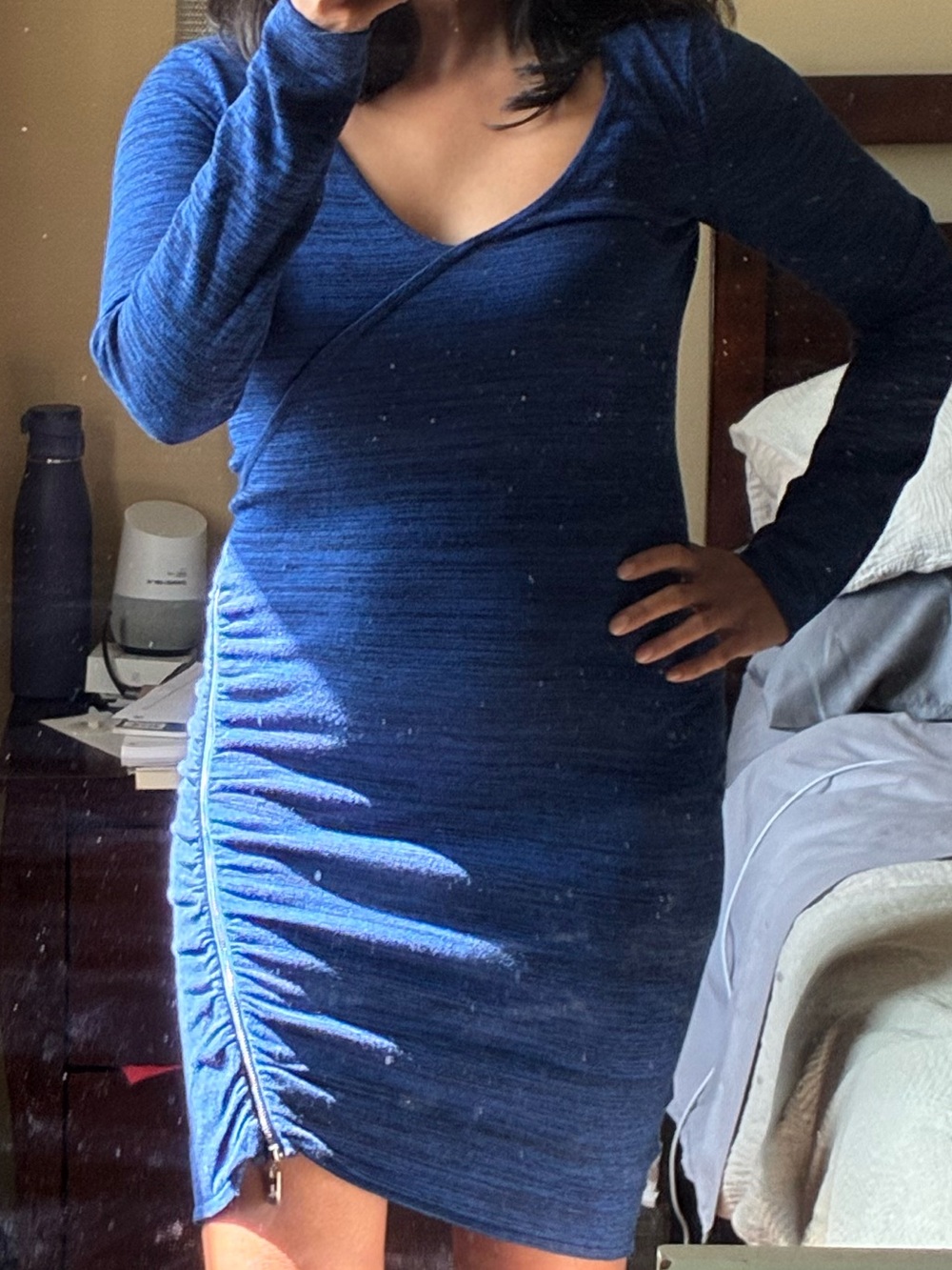 GUESS Scoop Neck Sweater in Deep Blue